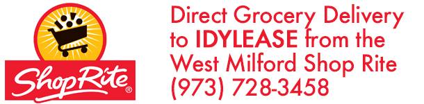 Direct grocery delivery to Idylease from the West Milford ShopRite, 973-728-3458