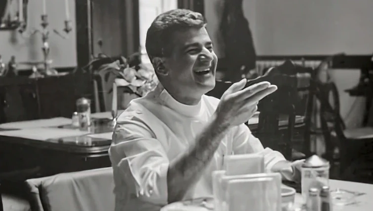 Dr. Arthur D. L. Zampella laughing in the main dining room at Idylease