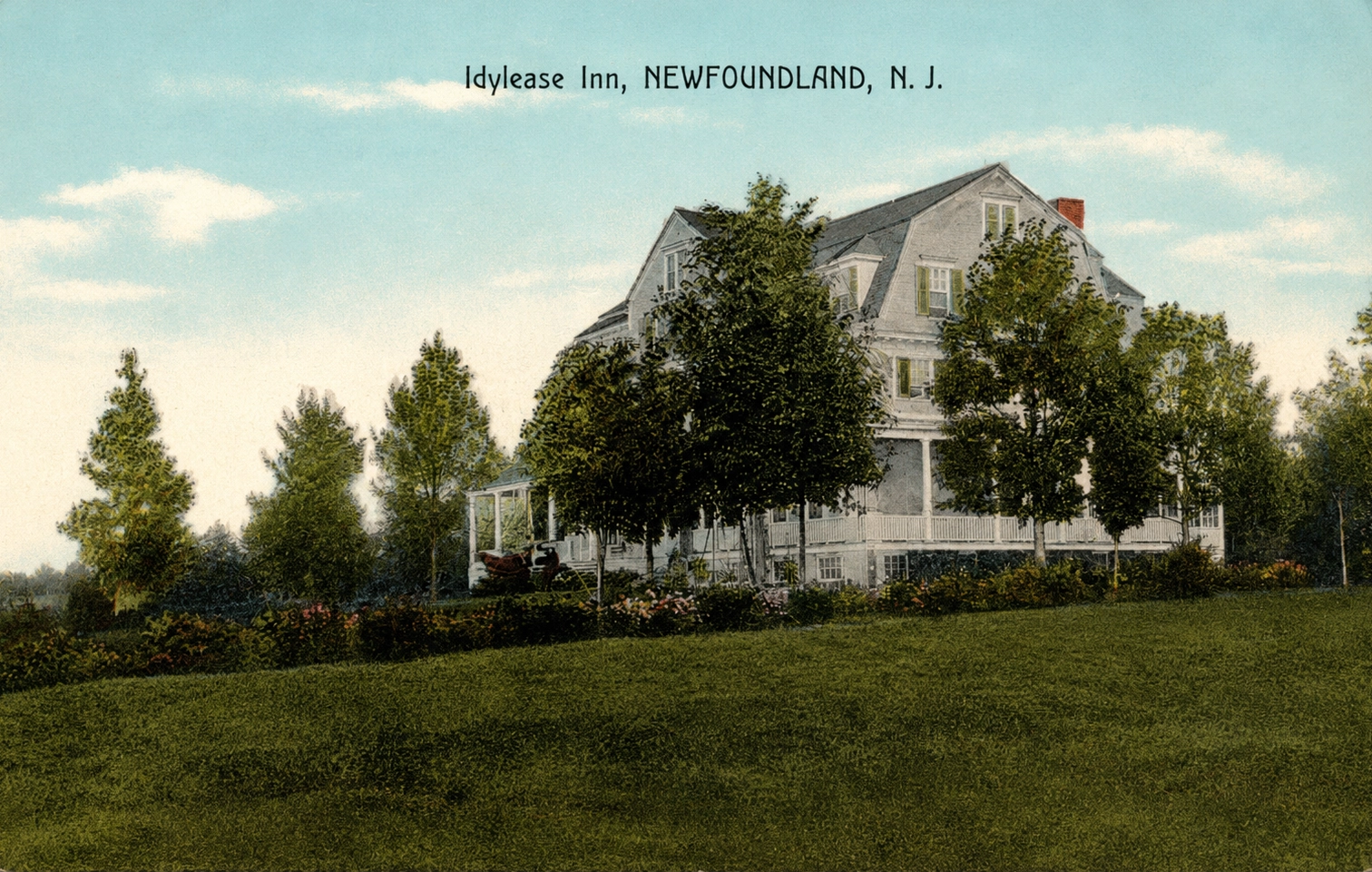 1910 postcard of Idylease Inn, Newfoundland, New Jersey