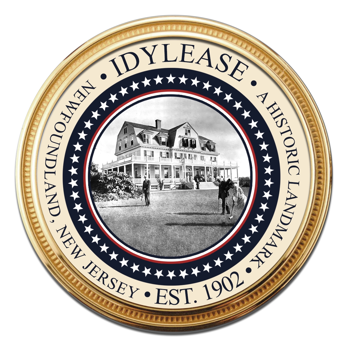 Idylease Historic Landmark seal, Newfoundland, New Jersey