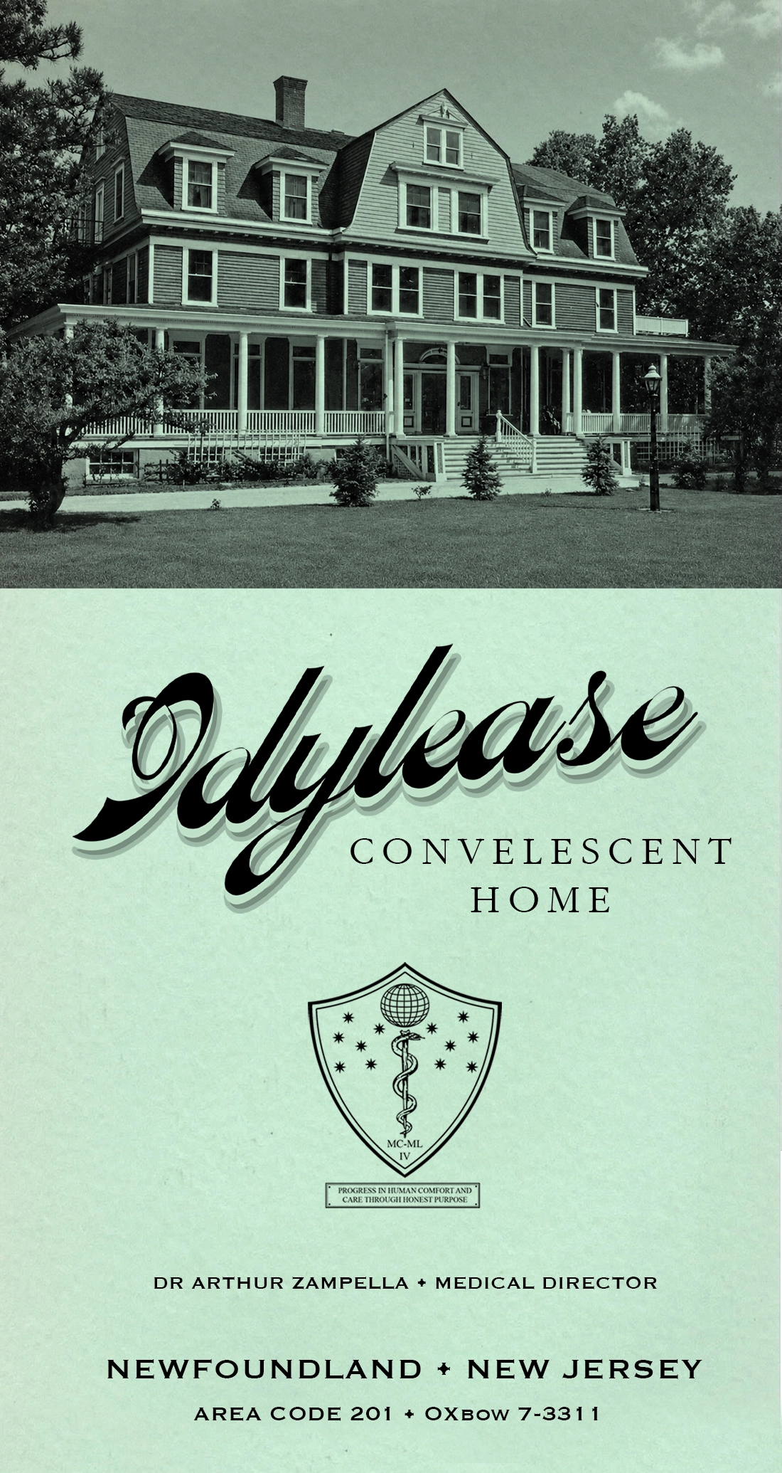Original Idylease Nursing Home brochure cover
