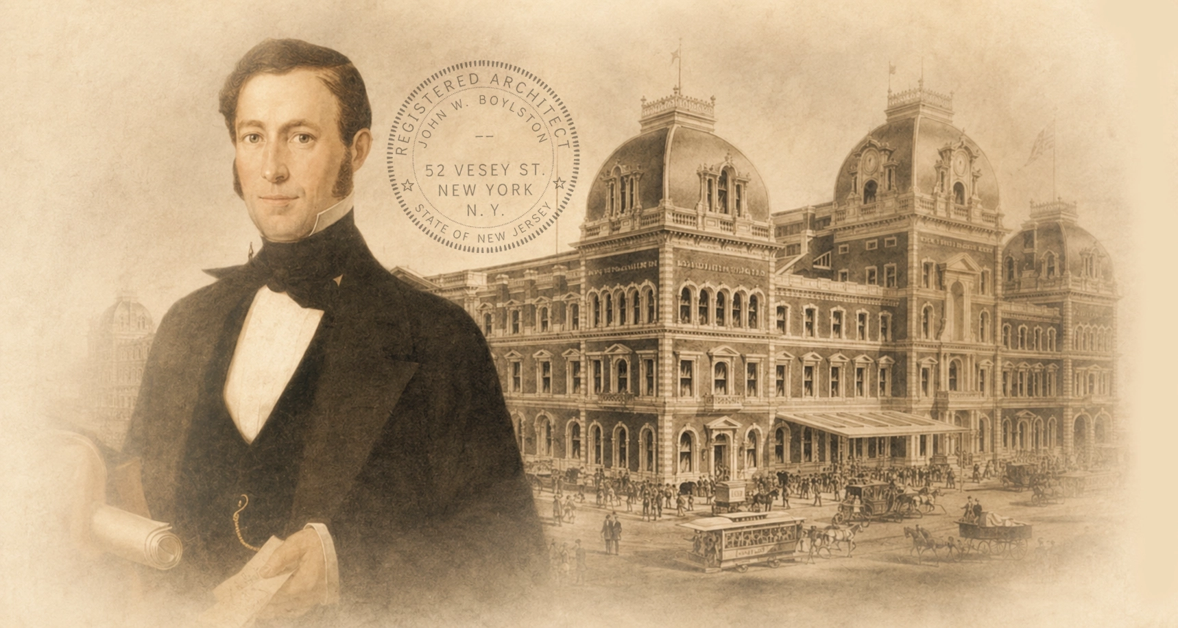 John Butler Snook with the original Grand Central Depot, representing the architectural tradition associated with J. B. Snook Sons