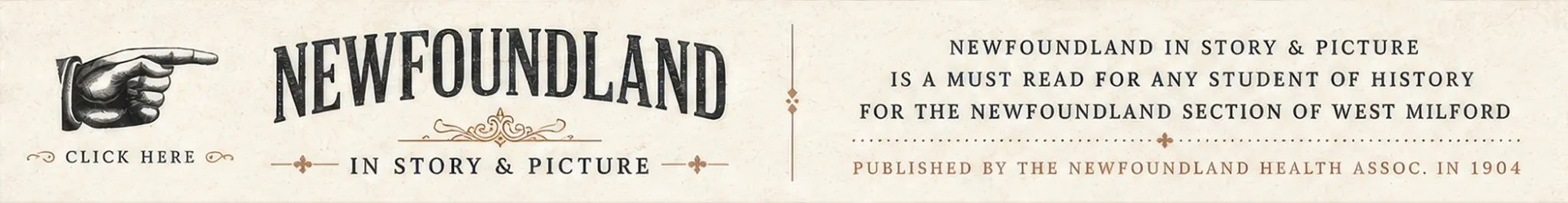 Newfoundland in Story and Picture banner for the 1904 Newfoundland Health Association publication